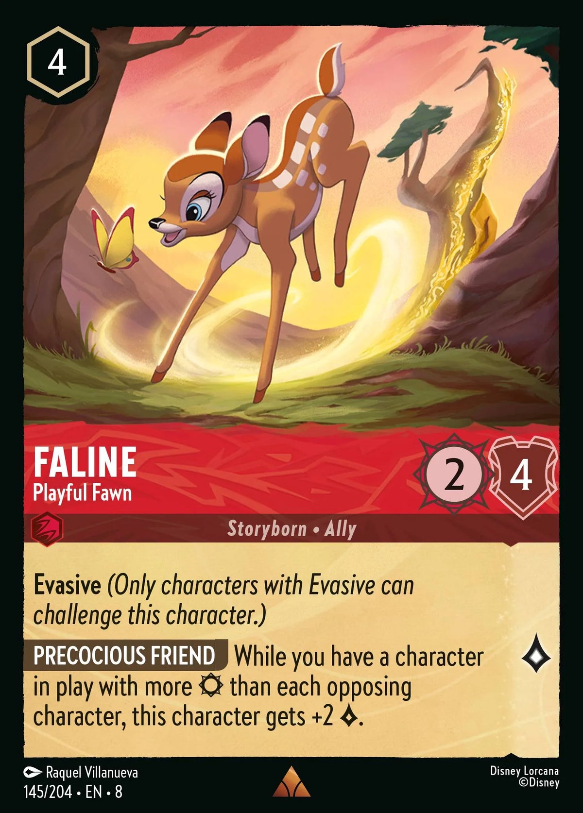 (145/204) Lorcana Reign of Jafar Single: Faline - Playful Fawn  Rare