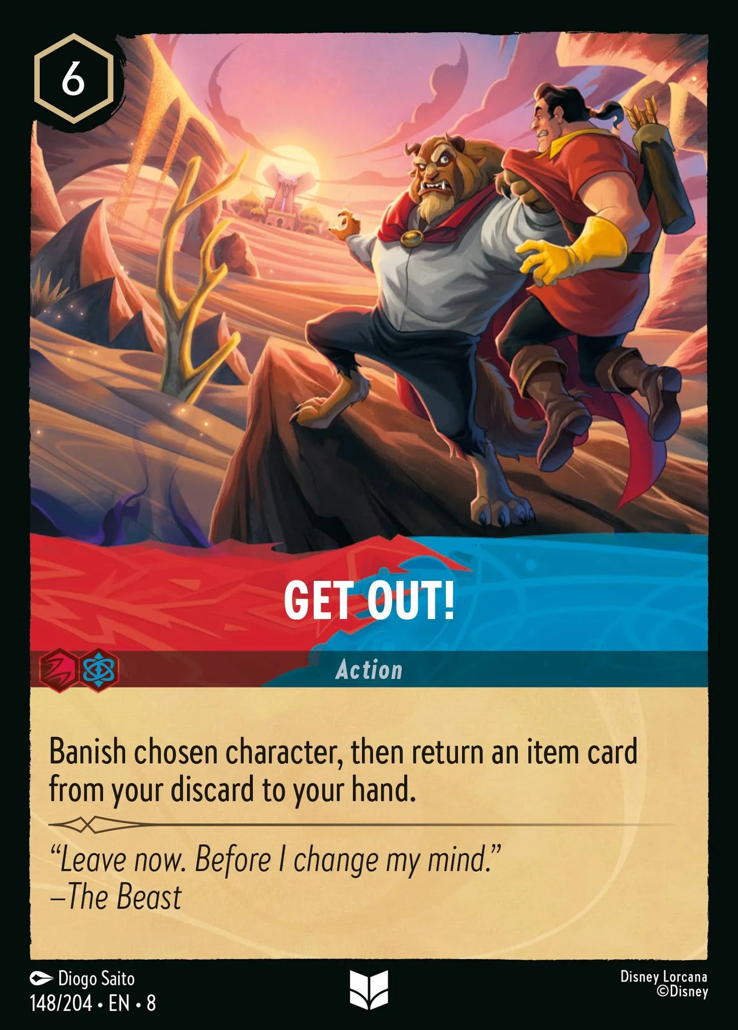 (148/204) Lorcana Reign of Jafar Single: Get Out! Holo Uncommon