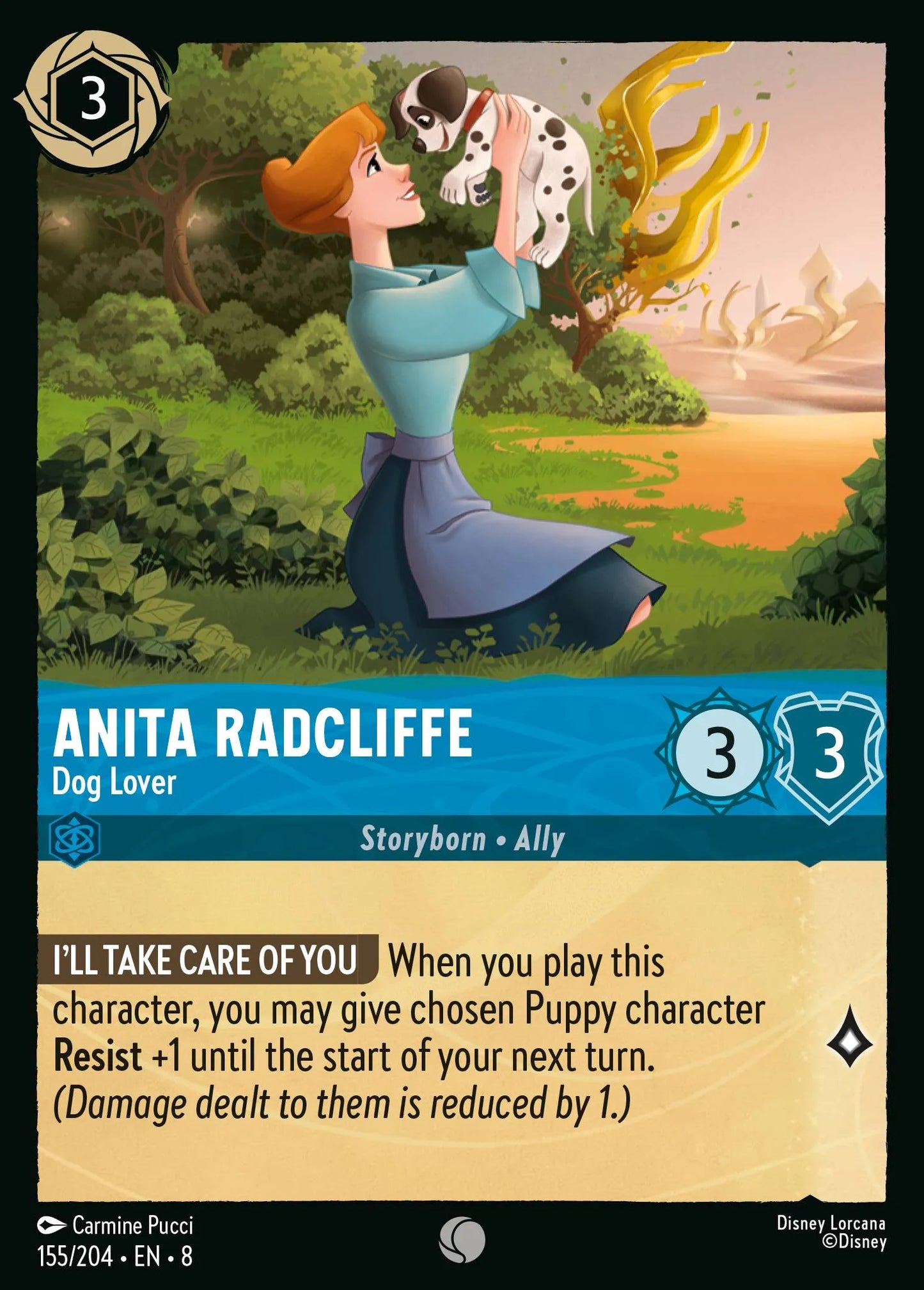 (155/204) Lorcana Reign of Jafar Single: Anita Radcliffe - Dog Lover  Common