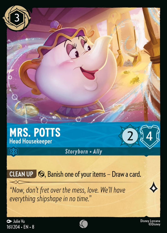 (161/204) Lorcana Reign of Jafar Single: Mrs. Potts - Head Housekeeper  Common