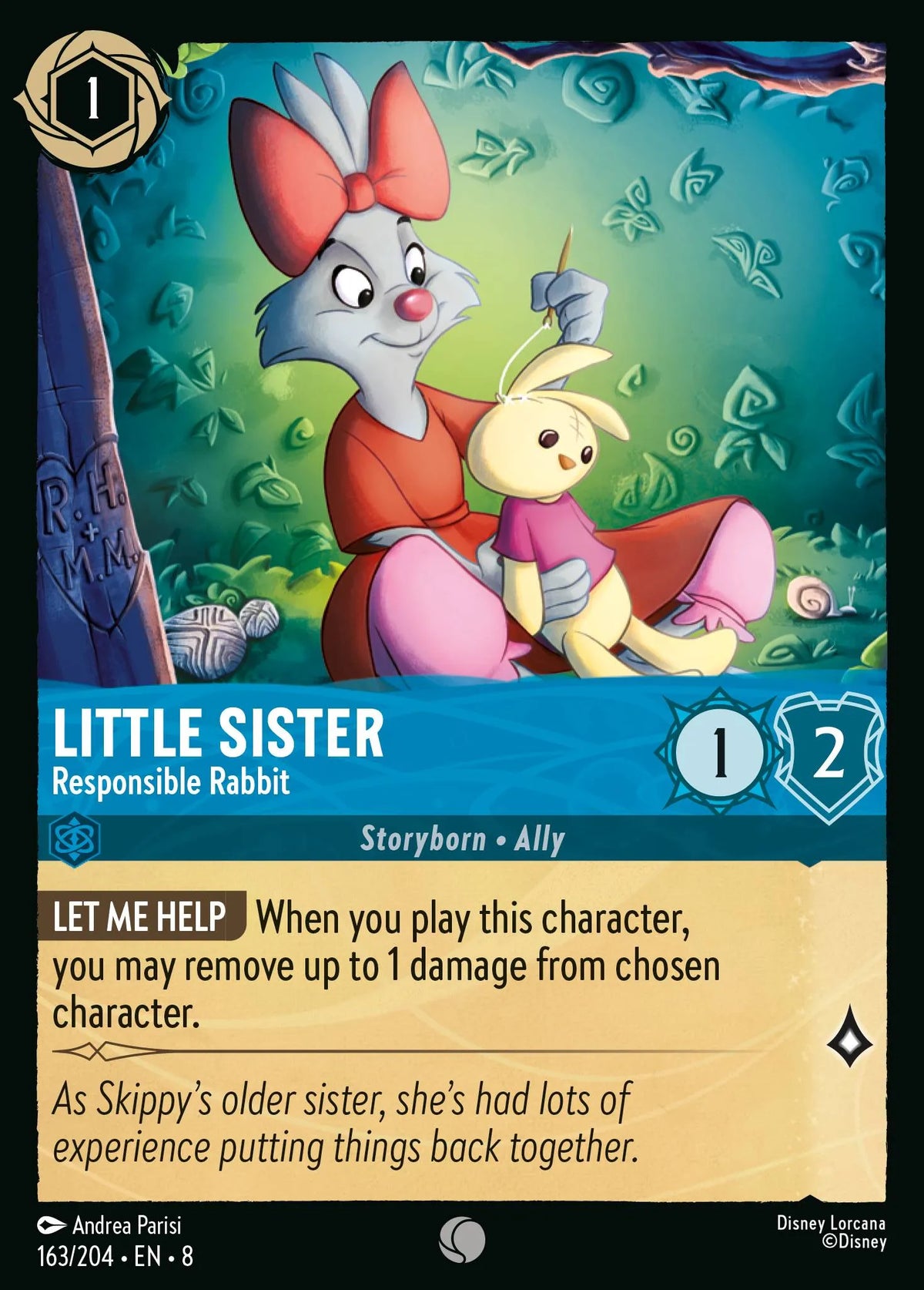 (163/204) Lorcana Reign of Jafar Single: Little Sister - Responsible Rabbit  Common