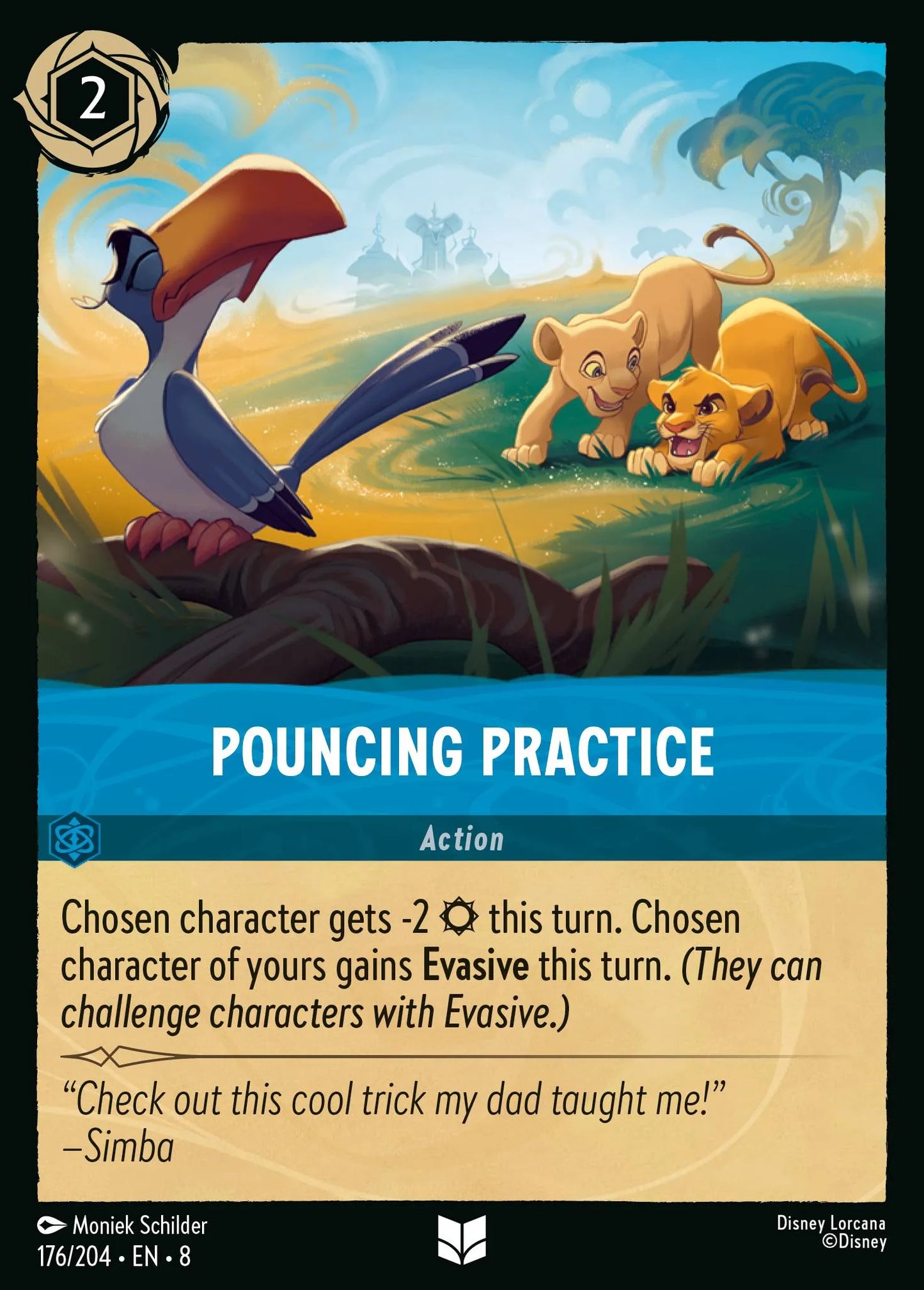 (176/204) Lorcana Reign of Jafar Single: Pouncing Practice  Uncommon