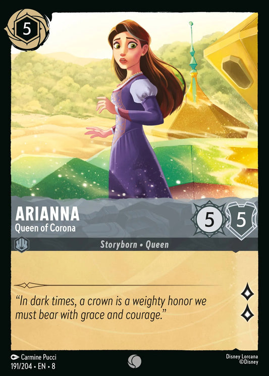 (191/204) Lorcana Reign of Jafar Single: Arianna - Queen of Corona  Common
