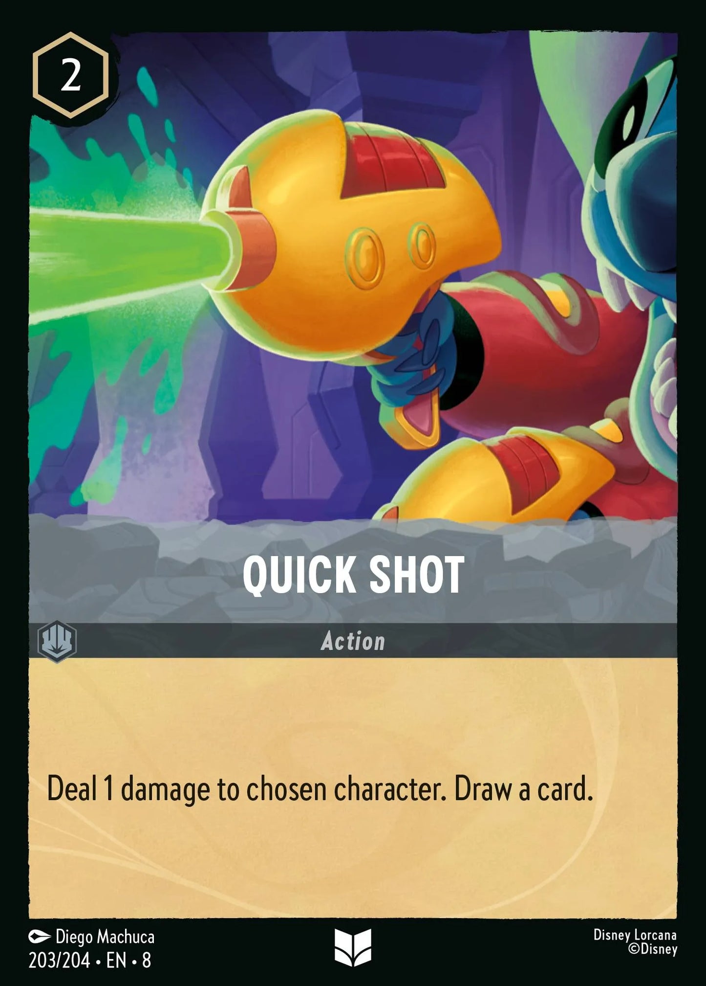 (203/204) Lorcana Reign of Jafar Single: Quick Shot Holo Uncommon