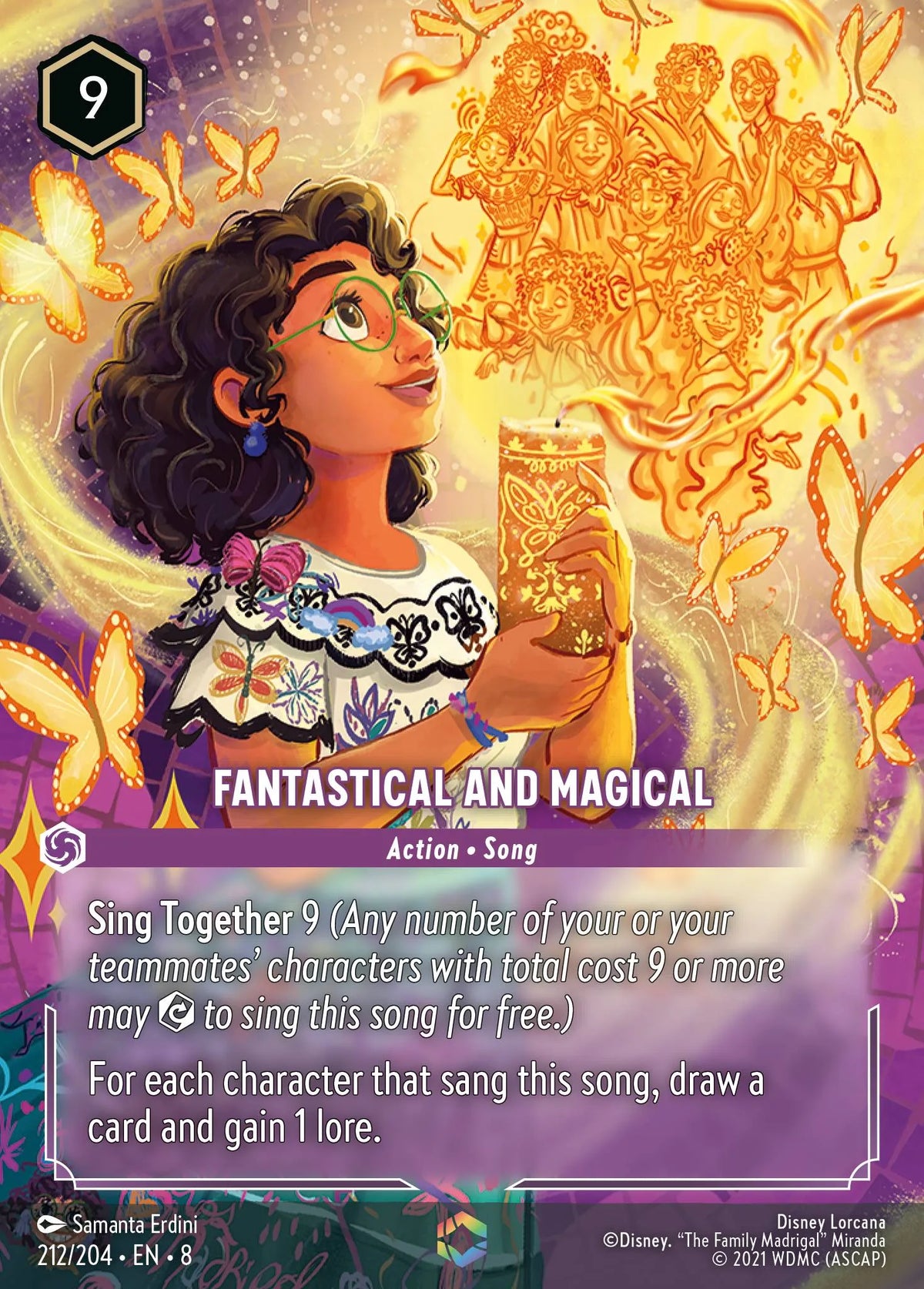 (212/204) Lorcana Reign of Jafar Single: Fantastical and Magical (V.2) Holo Enchanted