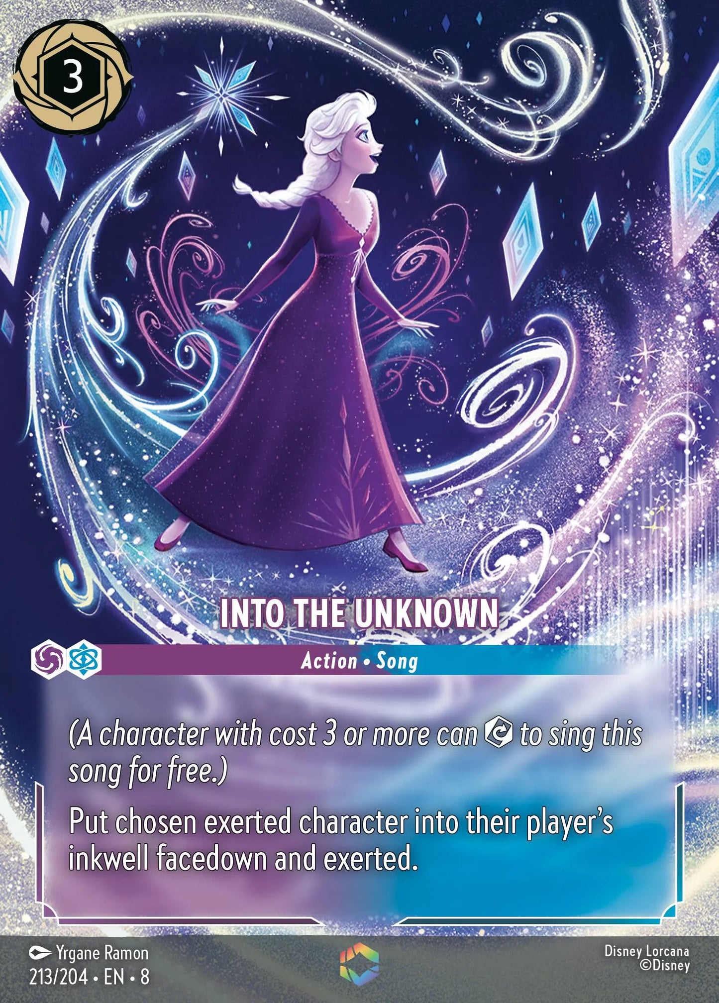 (213/204) Lorcana Reign of Jafar Single: Into the Unknown (V.2)  Enchanted