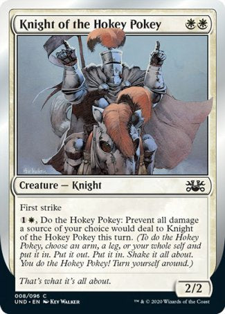 (008/096) Magic The Gathering Unsanctioned Single: Knight of the Hokey Pokey  Common