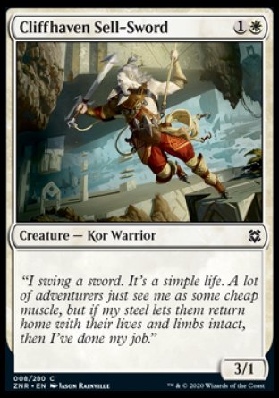 (008/280) Magic The Gathering Zendikar Rising Single: Cliffhaven Sell-Sword Holo Common