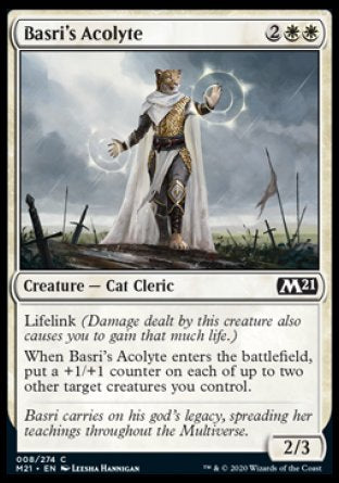 (008) Magic The Gathering Core 2021 Single: Basri's Acolyte  Common