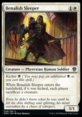 (008) Magic The Gathering Dominaria United Single: Benalish Sleeper Holo Common