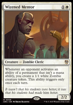 (008) Magic The Gathering Commander: Aetherdrift Single: Wizened Mentor  Rare