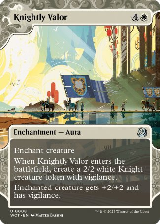 (008) Magic The Gathering Enchanting Tales Single: Knightly Valor  Uncommon