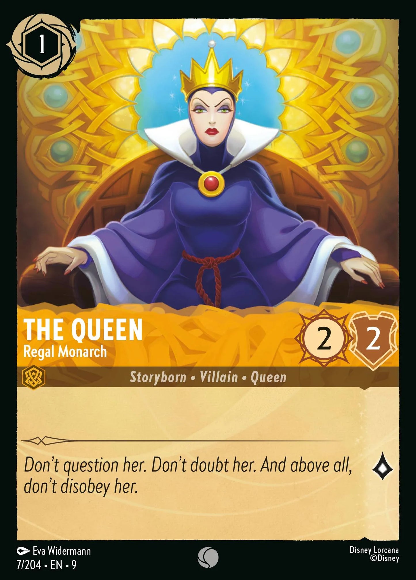 (007/204) Lorcana Fabled Single: The Queen - Regal Monarch Holo Common