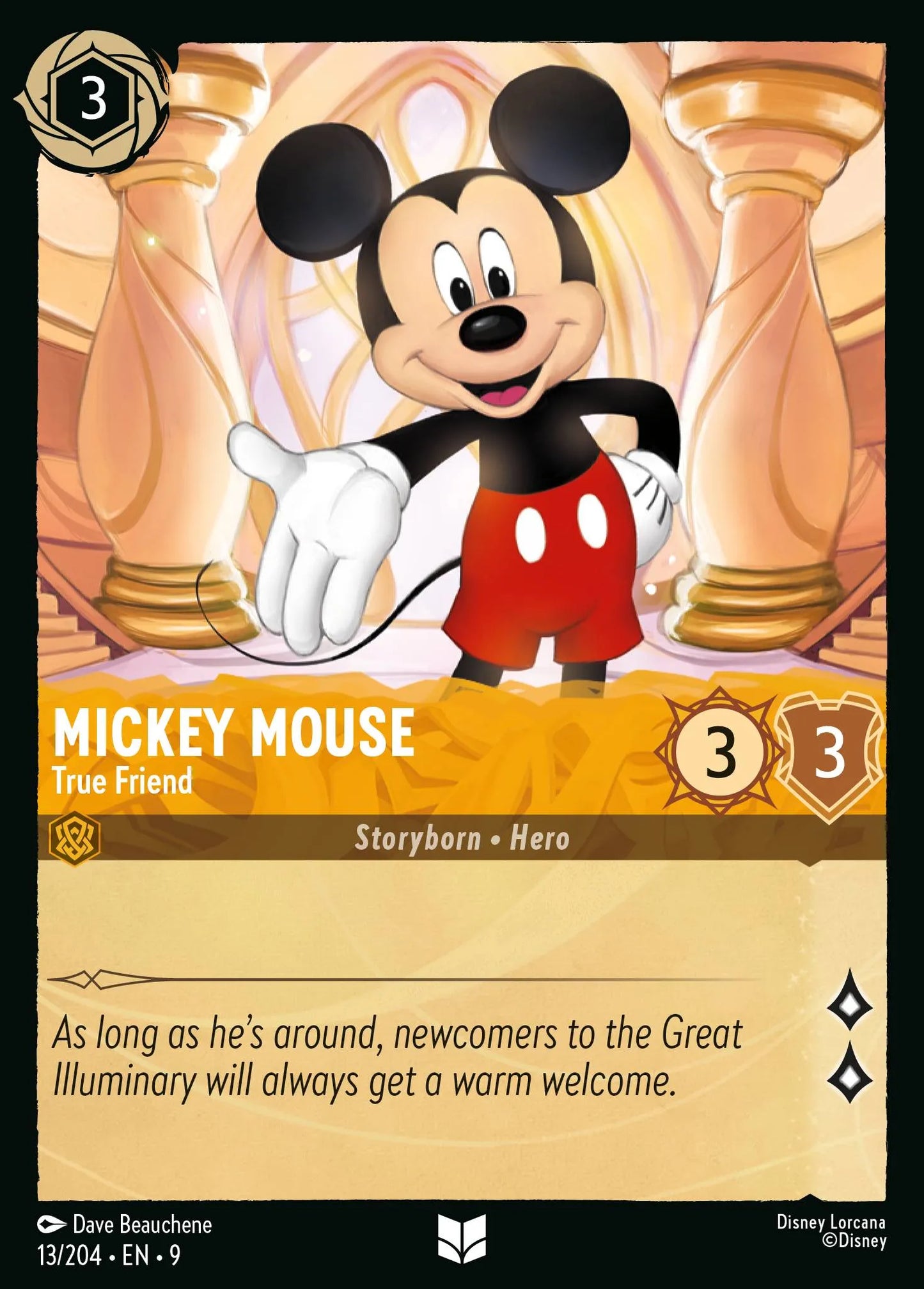 (013/204) Lorcana Fabled Single: Mickey Mouse - True Friend Holo Uncommon