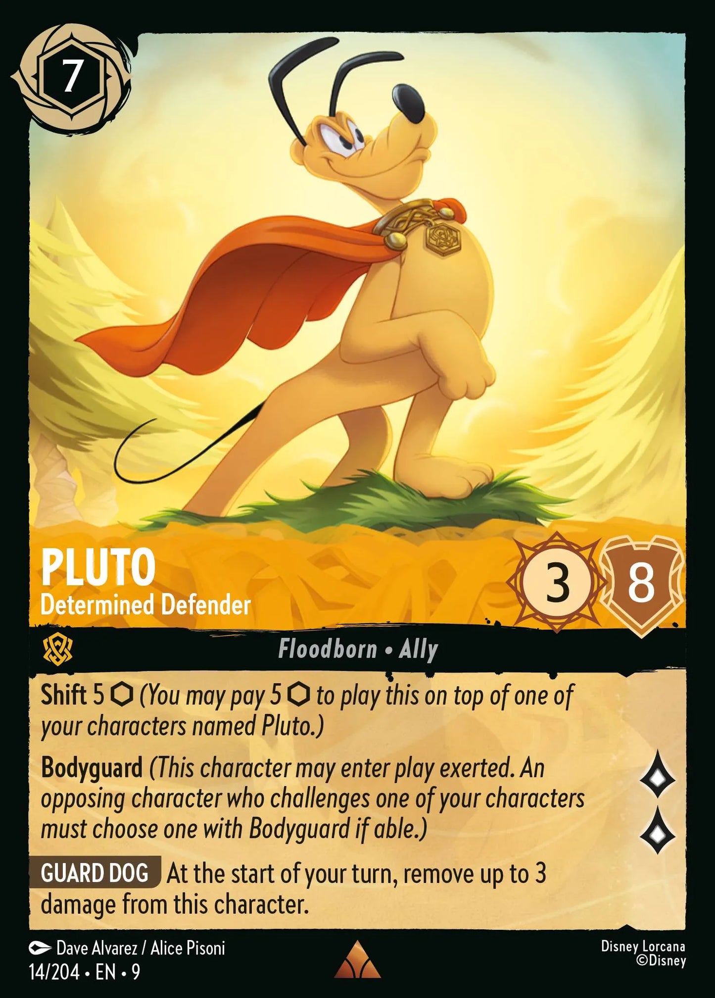 (014/204) Lorcana Fabled Single: Pluto - Determined Defender  Rare