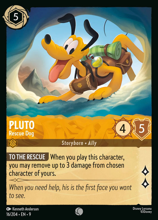 (016/204) Lorcana Fabled Single: Pluto - Rescue Dog  Common