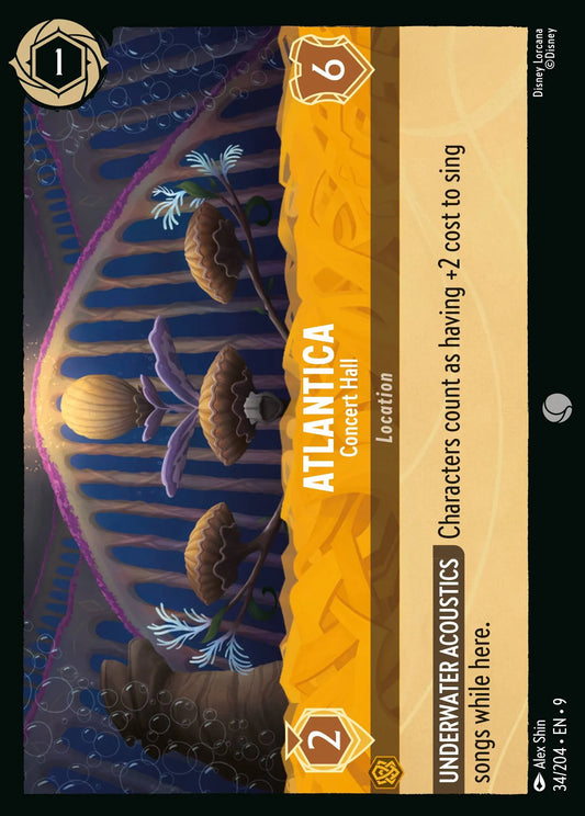 (034/204) Lorcana Fabled Single: Atlantica - Concert Hall  Common