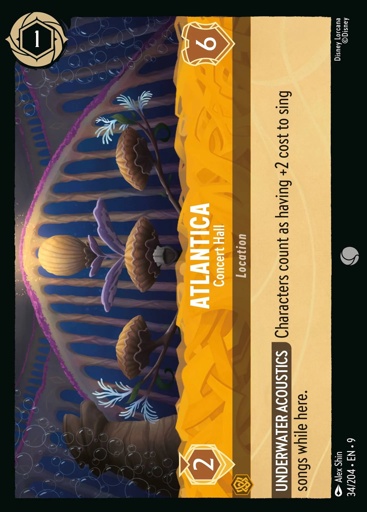 (034/204) Lorcana Fabled Single: Atlantica - Concert Hall Holo Common