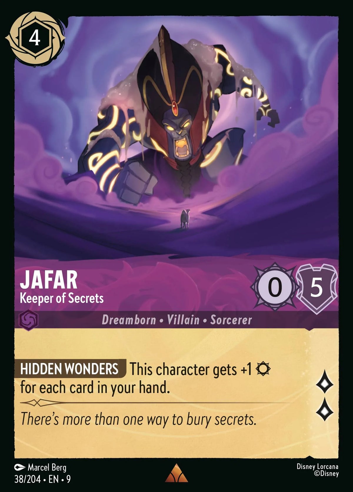 (038/204) Lorcana Fabled Single: Jafar - Keeper of Secrets  Rare