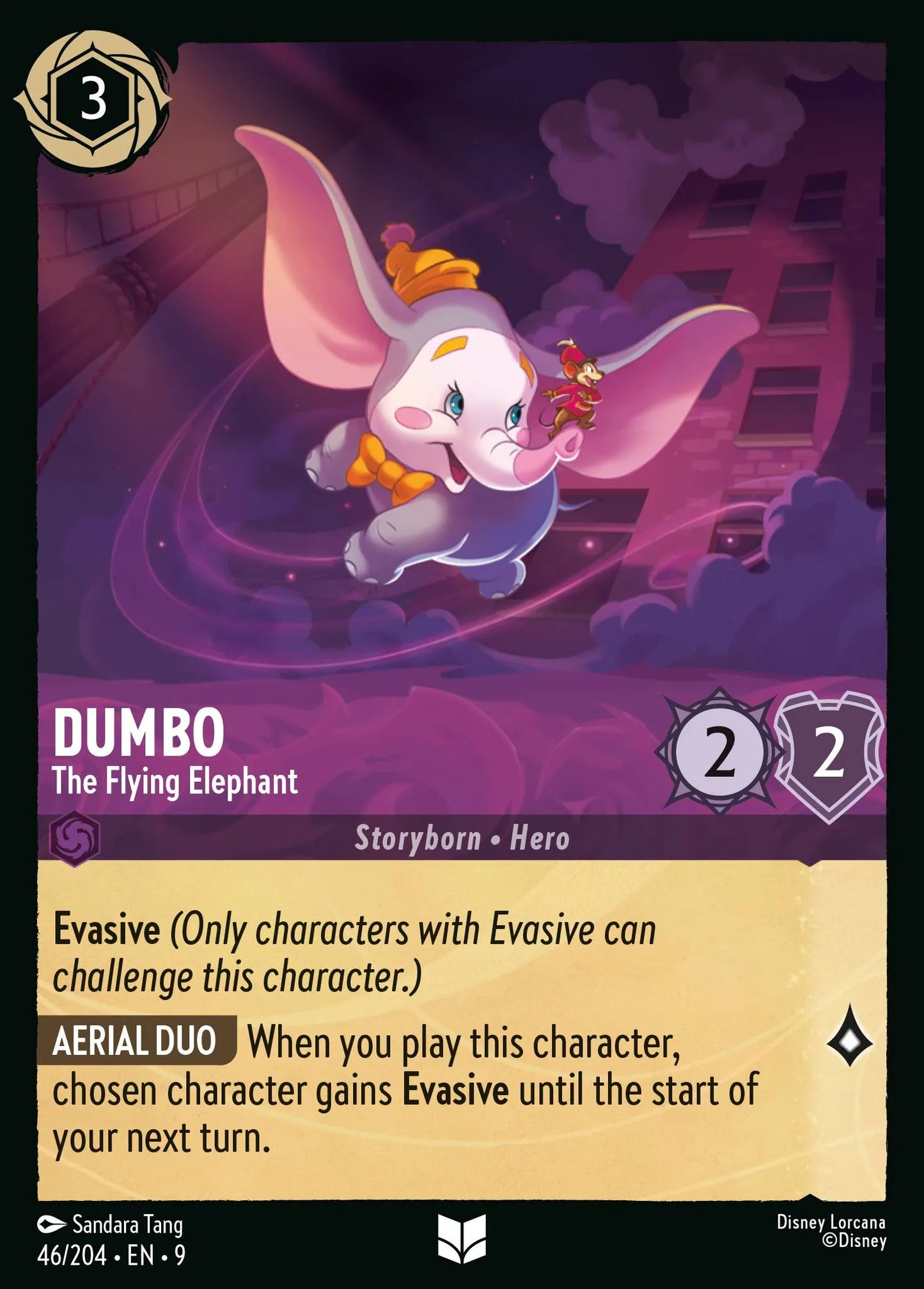 (046/204) Lorcana Fabled Single: Dumbo - The Flying Elephant Holo Uncommon