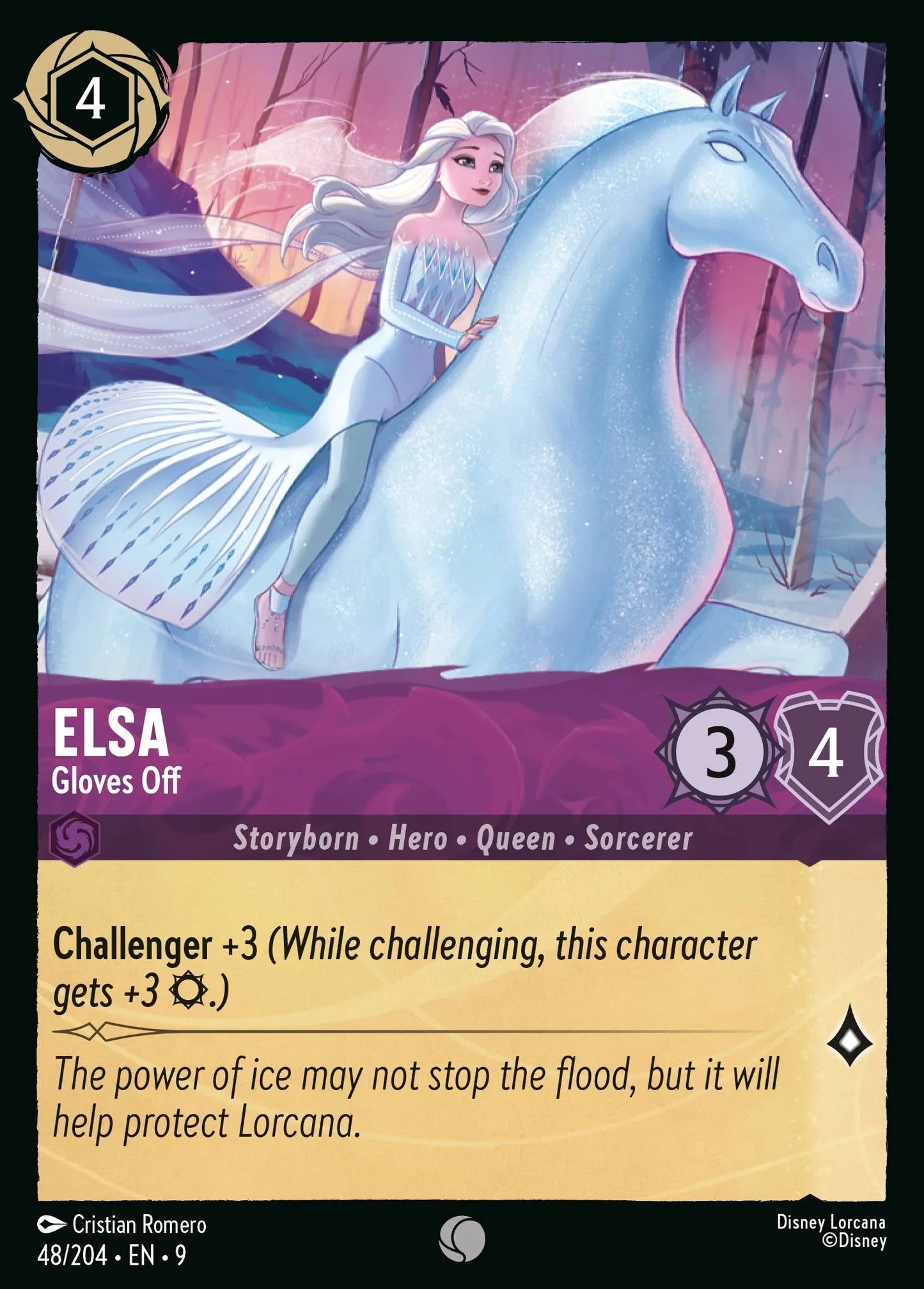 (048/204) Lorcana Fabled Single: Elsa - Gloves Off Holo Common