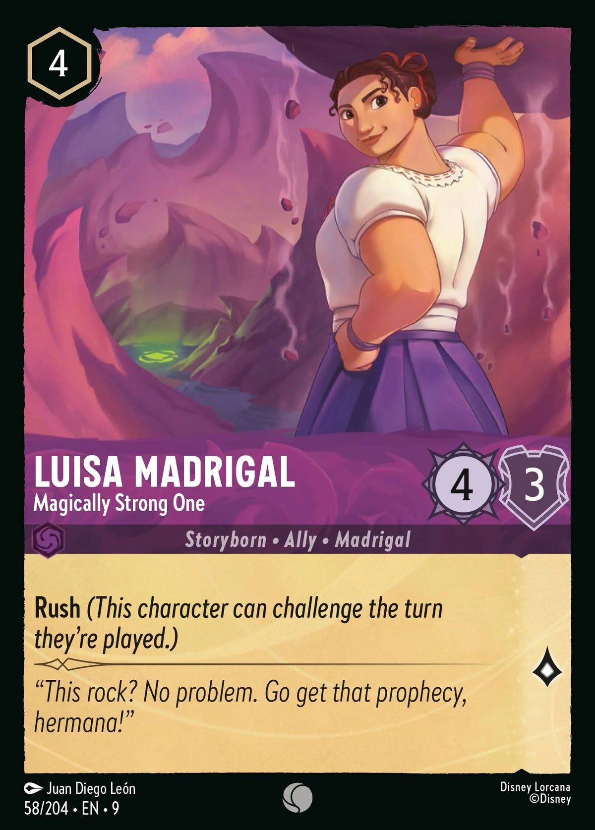 (058/204) Lorcana Fabled Single: Luisa Madrigal - Magically Strong One  Common