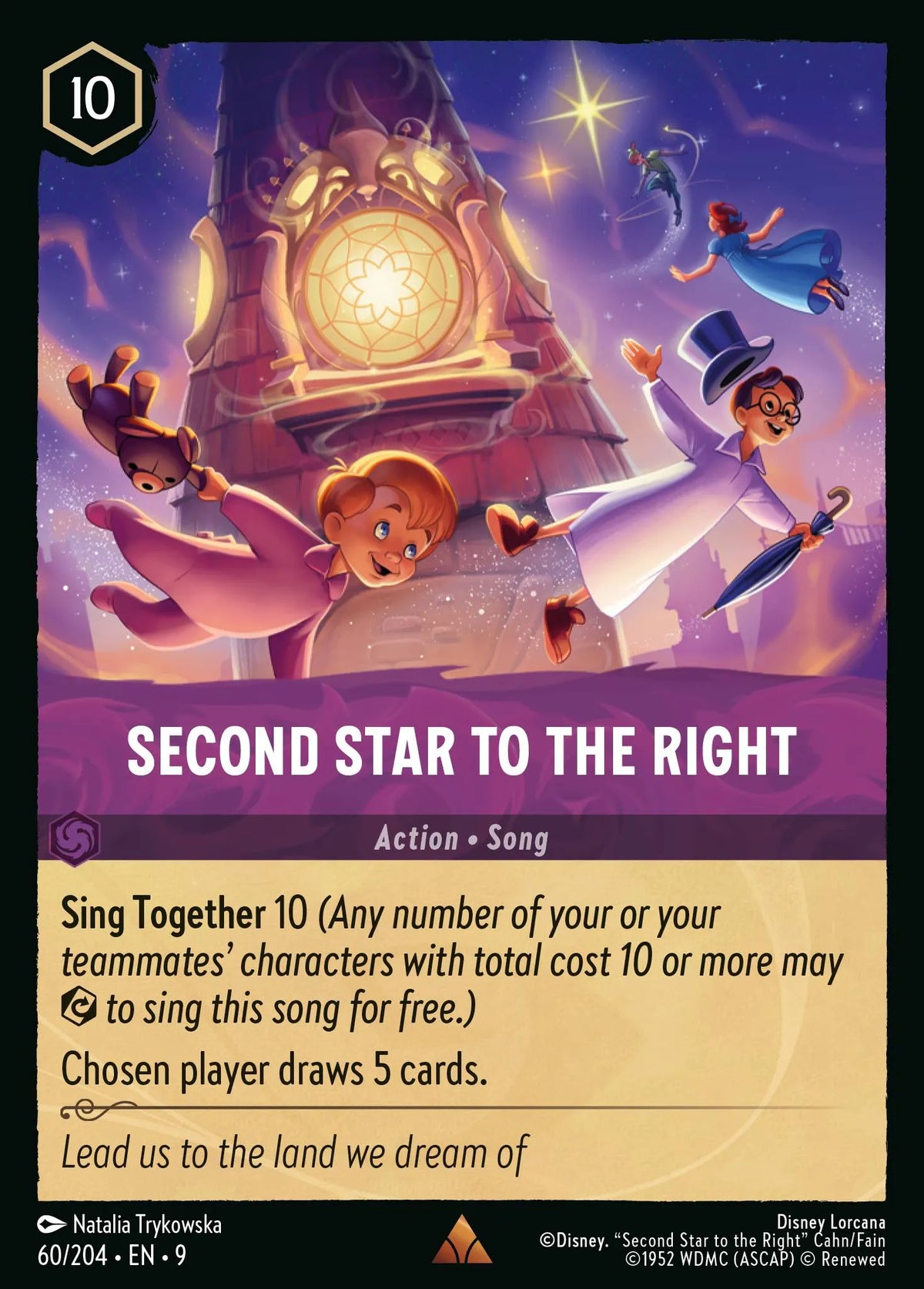(060/204) Lorcana Fabled Single: Second Star to the Right Holo Rare