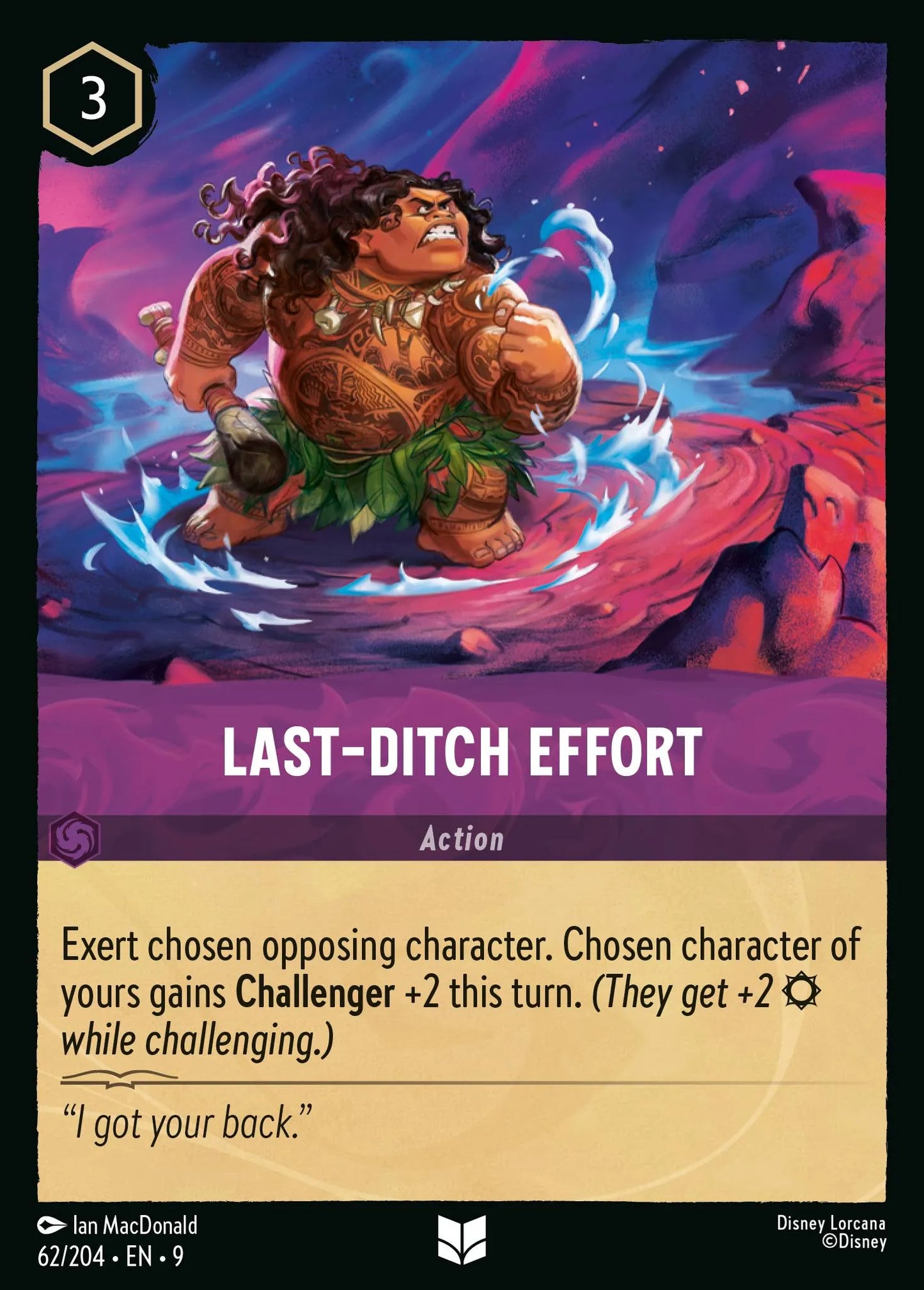 (062/204) Lorcana Fabled Single: Last-Ditch Effort Holo Uncommon