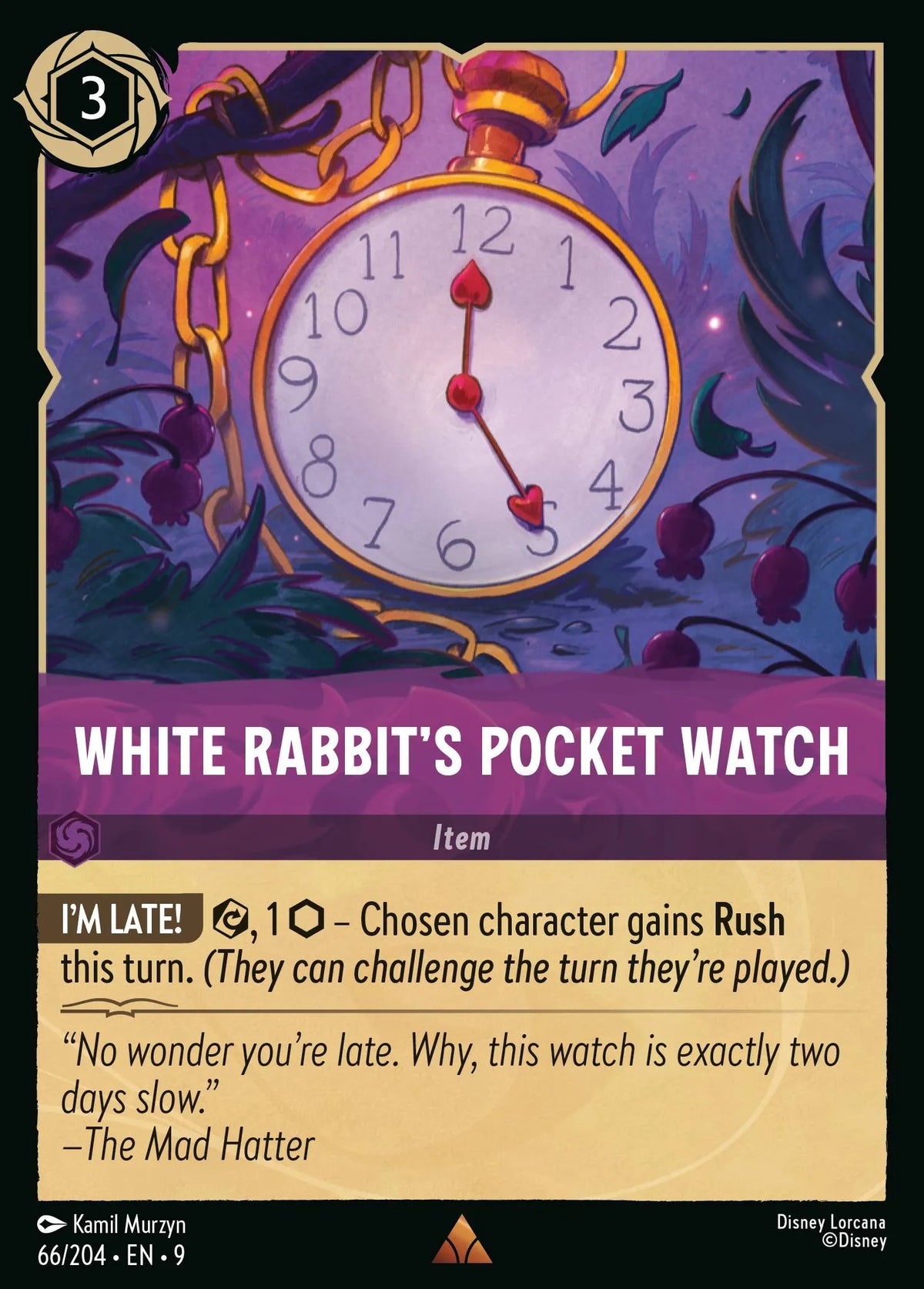 (066/204) Lorcana Fabled Single: White Rabbit's Pocket Watch  Rare