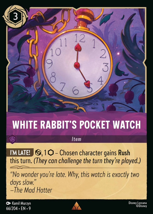 (066/204) Lorcana Fabled Single: White Rabbit's Pocket Watch  Rare