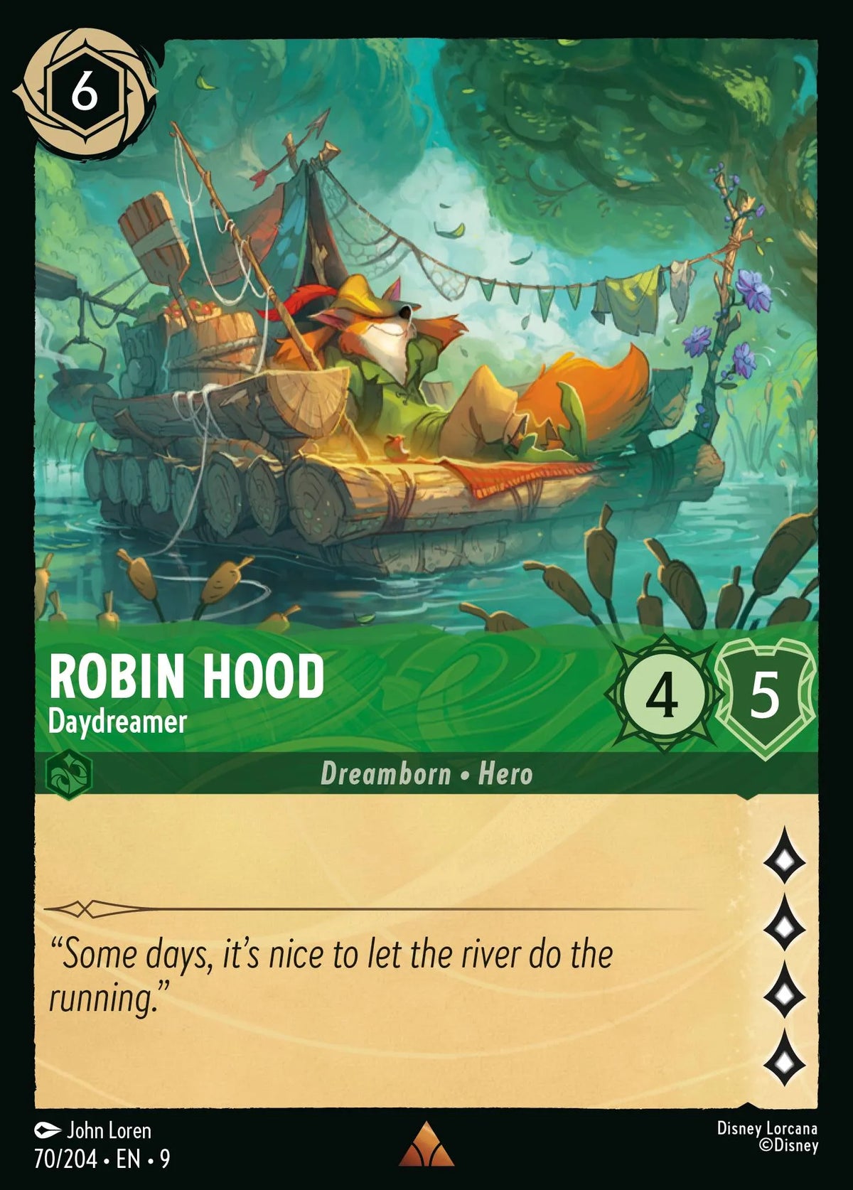(070/204) Lorcana Fabled Single: Robin Hood - Daydreamer  Rare