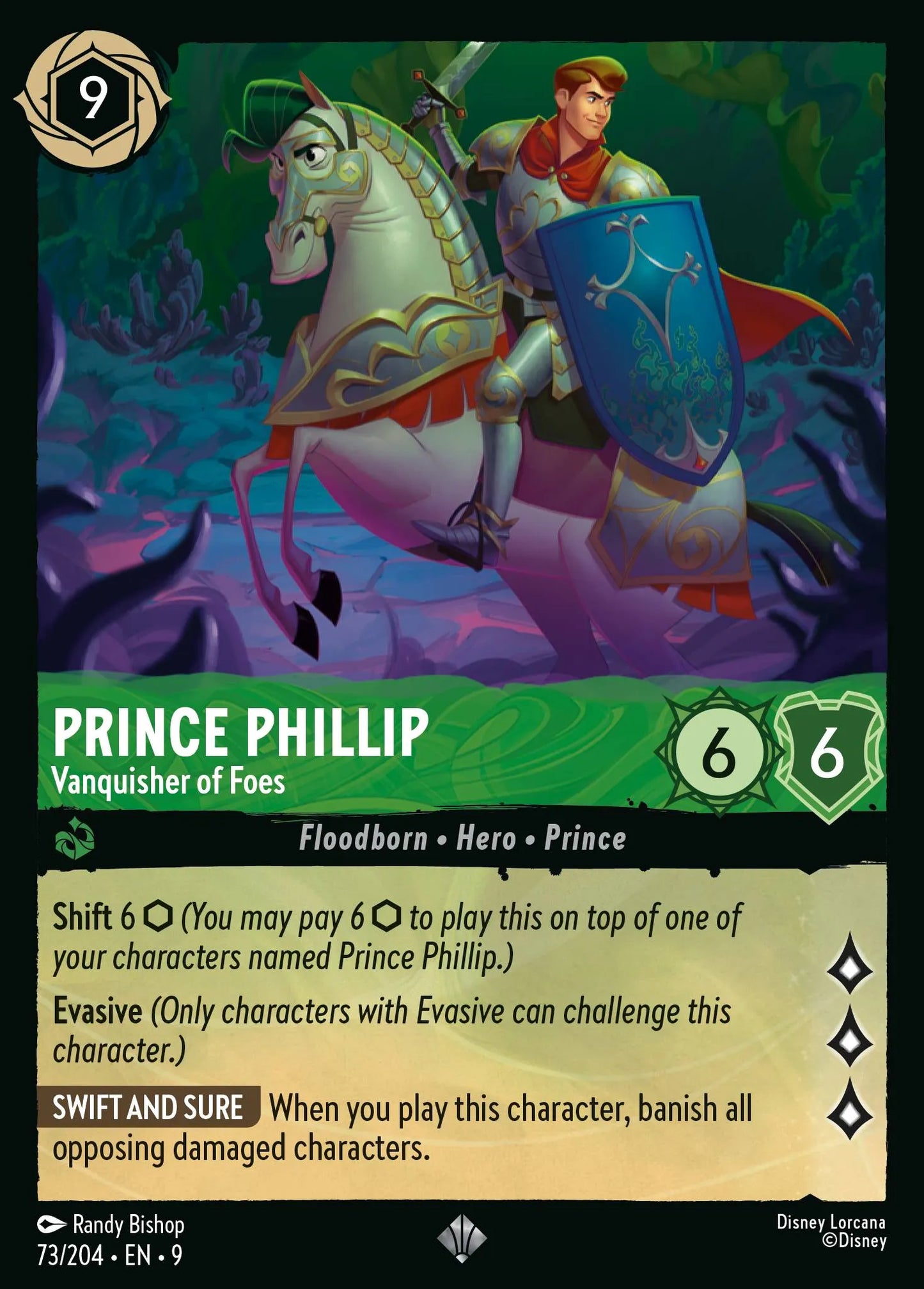 (073/204) Lorcana Fabled Single: Prince Phillip - Vanquisher of Foes  Super Rare