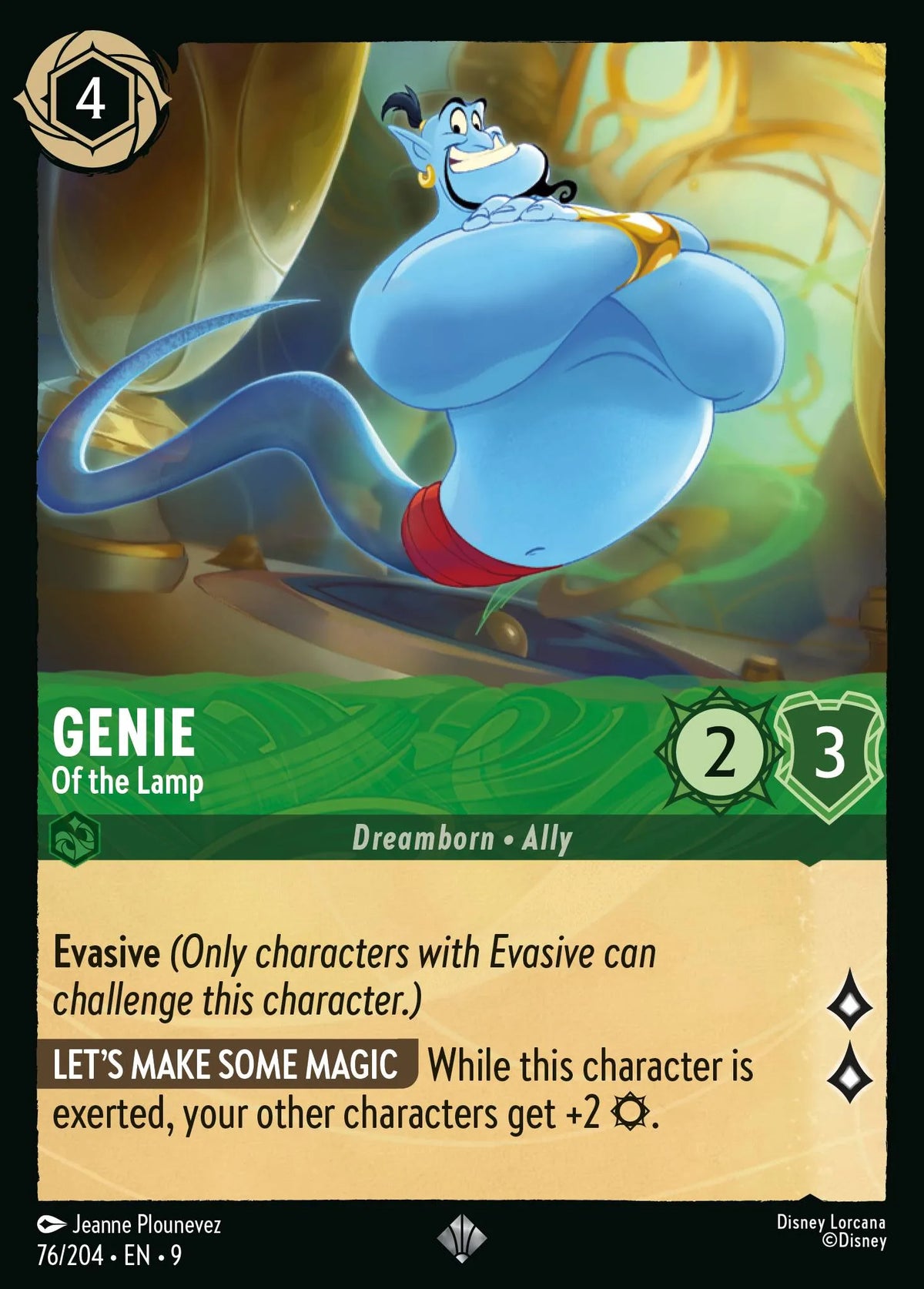 (076/204) Lorcana Fabled Single: Genie - Of the Lamp (V.1) Holo Super Rare