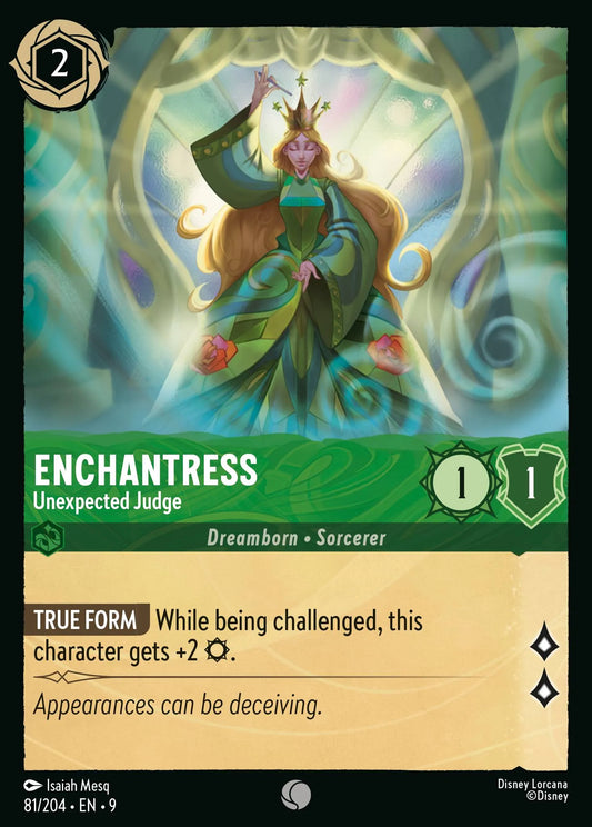 (081/204) Lorcana Fabled Single: Enchantress - Unexpected Judge Holo Common