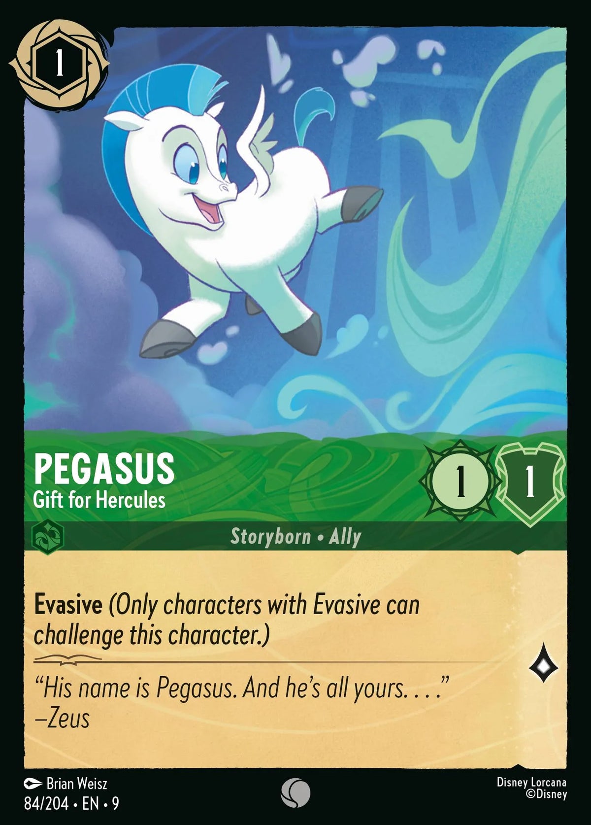 (084/204) Lorcana Fabled Single: Pegasus - Gift for Hercules (V.1)  Common