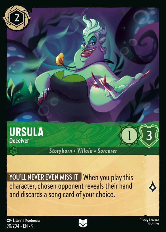 (090/204) Lorcana Fabled Single: Ursula - Deceiver Holo Uncommon