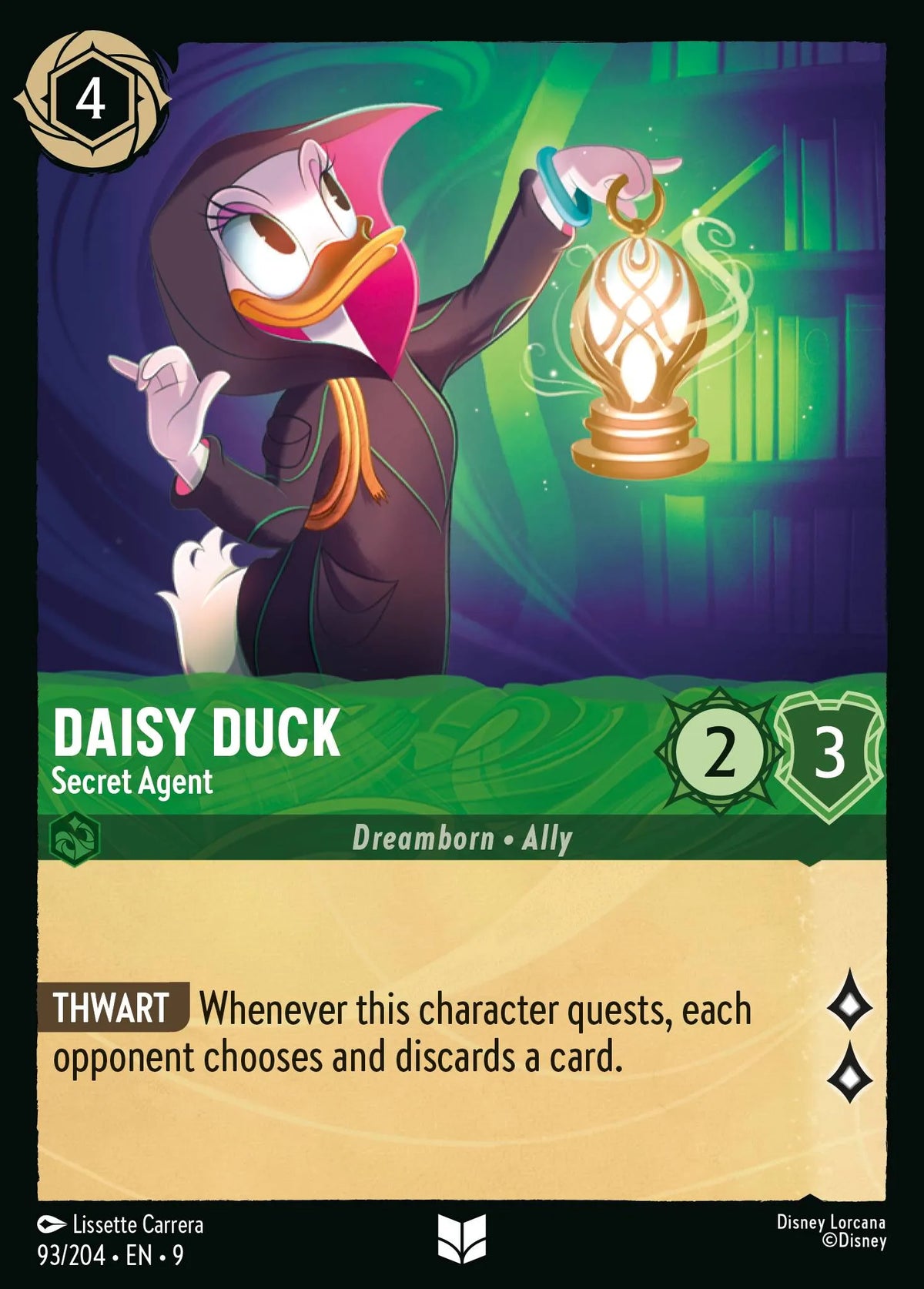 (093/204) Lorcana Fabled Single: Daisy Duck - Secret Agent  Uncommon