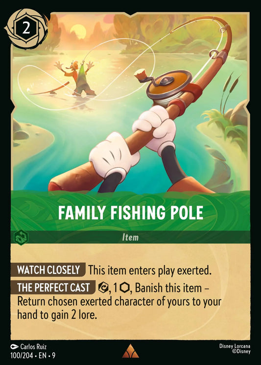 (100/204) Lorcana Fabled Single: Family Fishing Pole Holo Rare