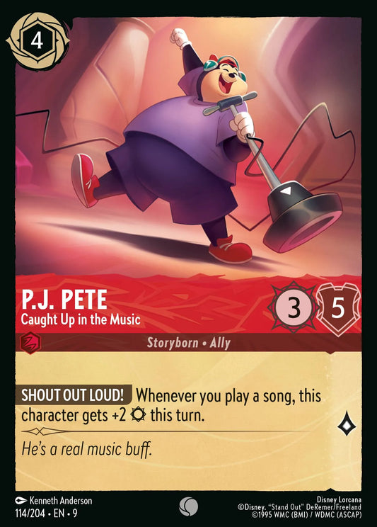 (114/204) Lorcana Fabled Single: P.J. Pete - Caught Up in the Music  Common