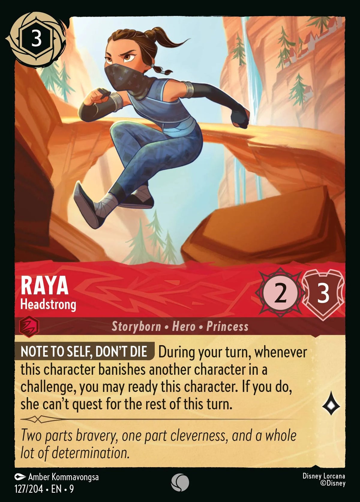 (127/204) Lorcana Fabled Single: Raya - Headstrong Holo Common