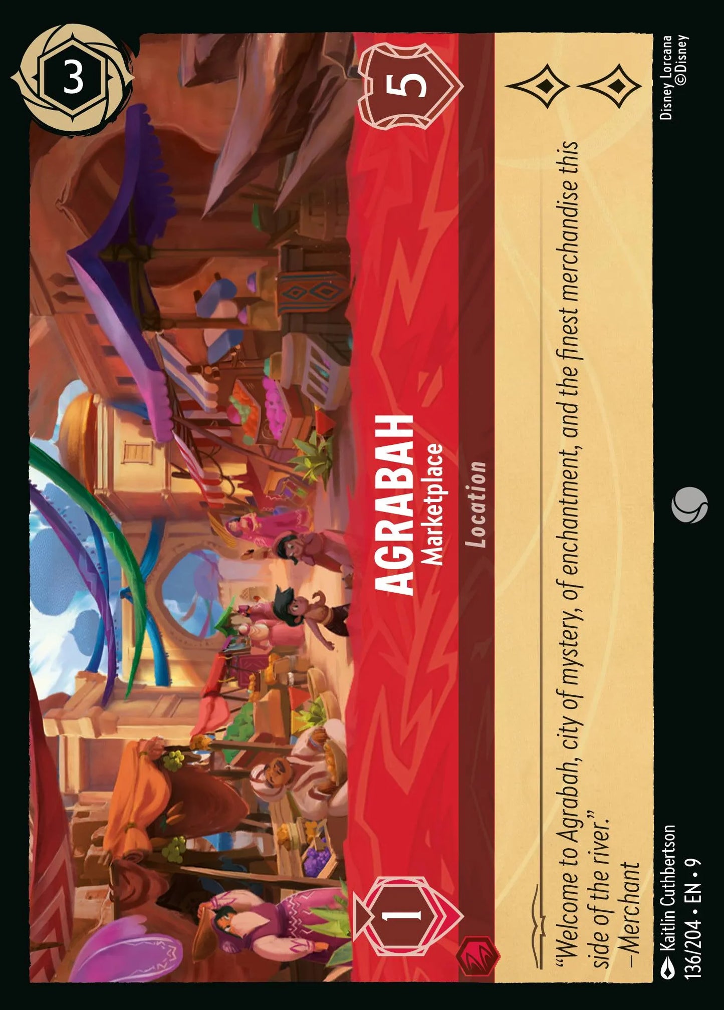 (136/204) Lorcana Fabled Single: Agrabah - Marketplace Holo Common
