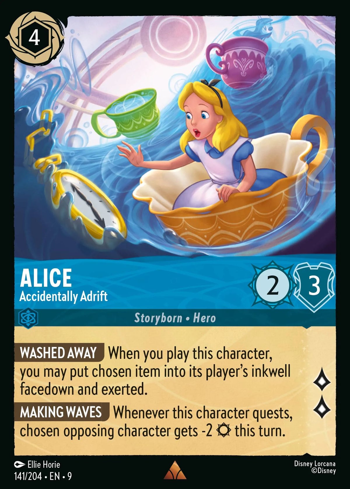 (141/204) Lorcana Fabled Single: Alice - Accidentally Adrift (V.1) Holo Rare