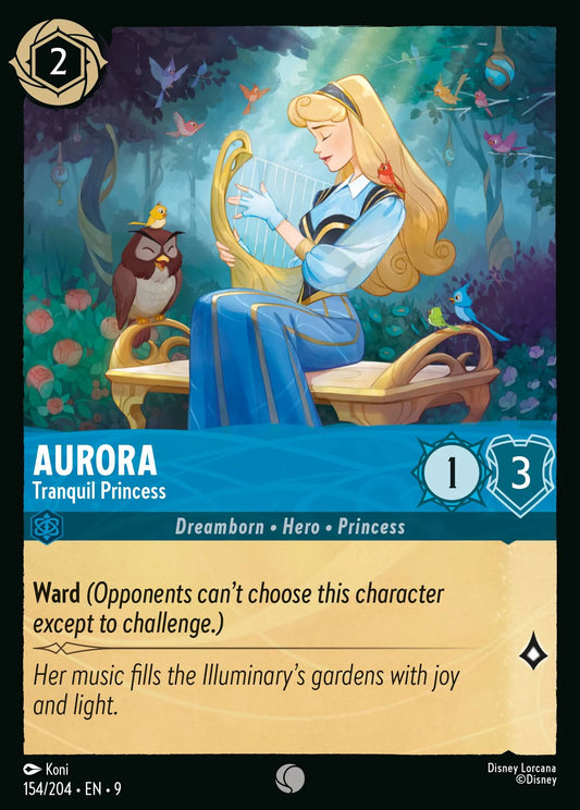 (154/204) Lorcana Fabled Single: Aurora - Tranquil Princess Holo Common