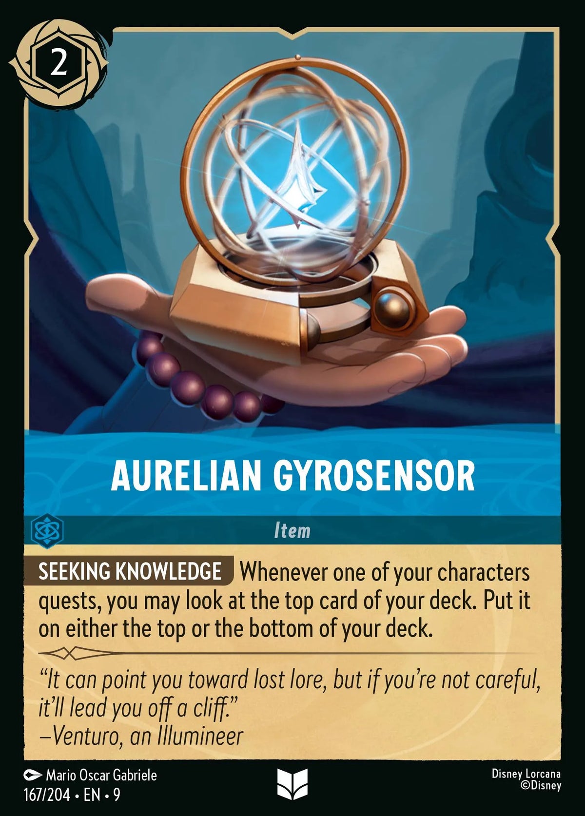 (167/204) Lorcana Fabled Single: Aurelian Gyrosensor Holo Uncommon