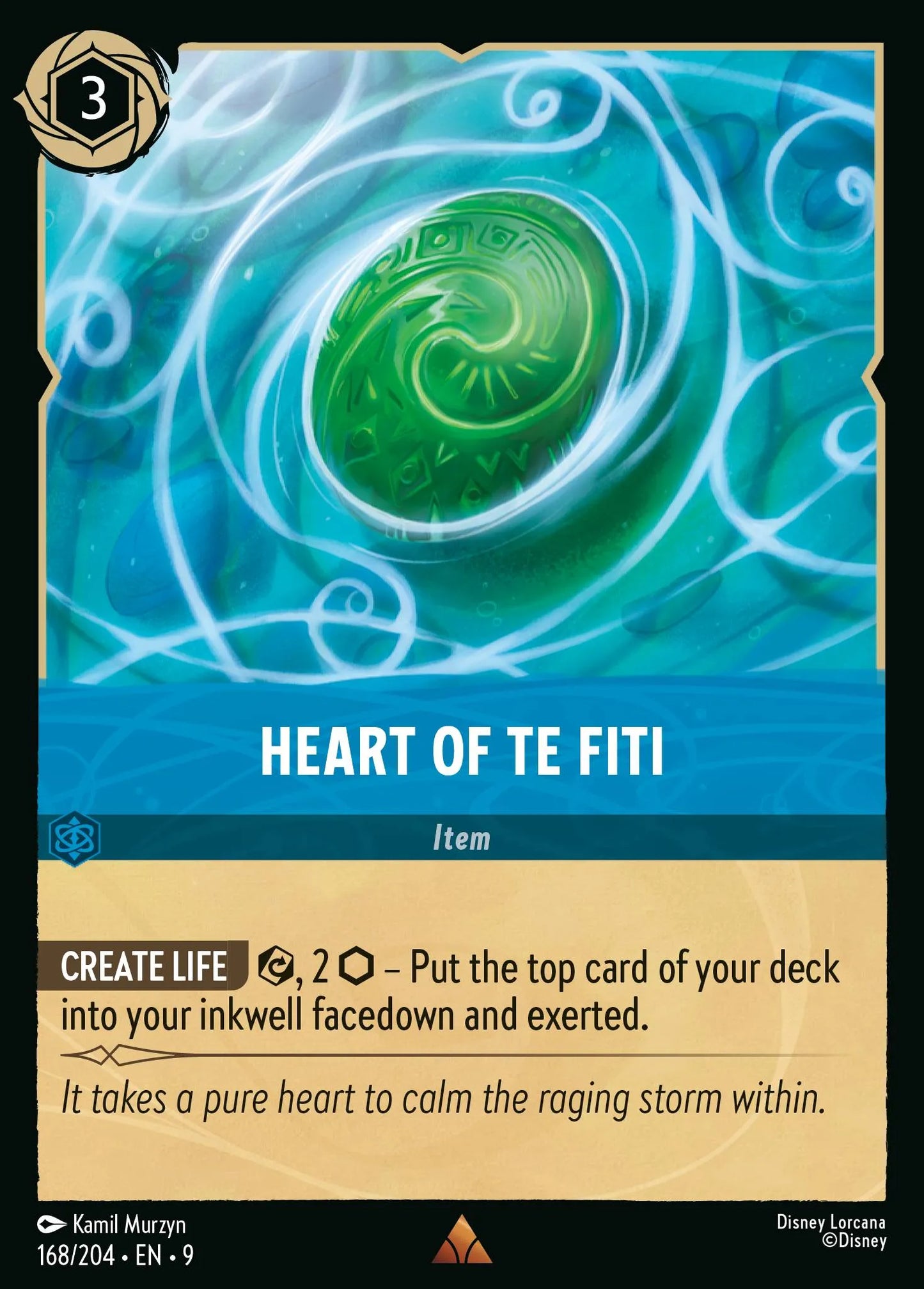(168/204) Lorcana Fabled Single: Heart of Te Fiti Holo Rare