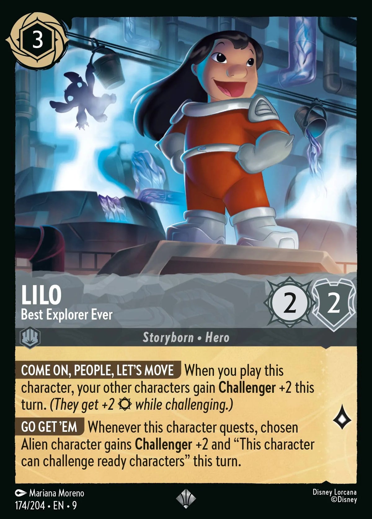 (174/204) Lorcana Fabled Single: Lilo - Best Explorer Ever (V.1)  Super Rare