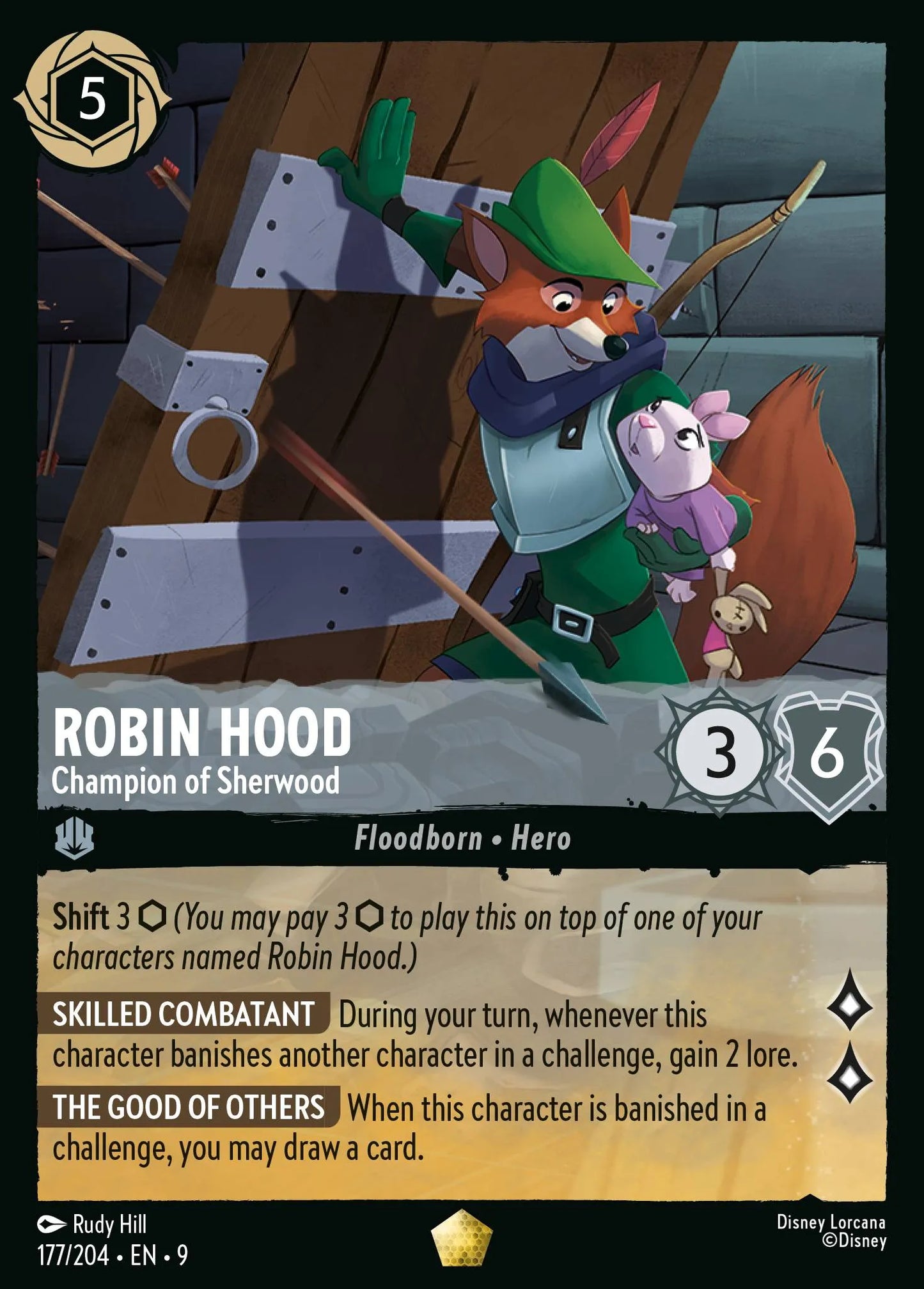 (177/204) Lorcana Fabled Single: Robin Hood - Champion of Sherwood  Legendary