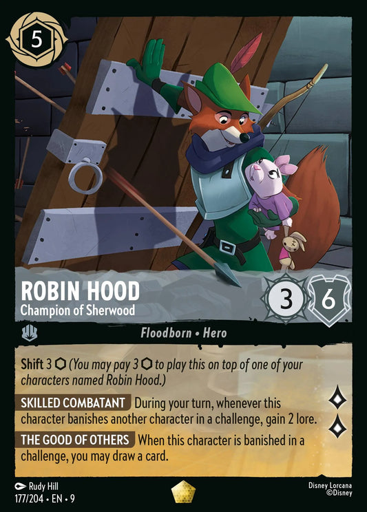 (177/204) Lorcana Fabled Single: Robin Hood - Champion of Sherwood  Legendary