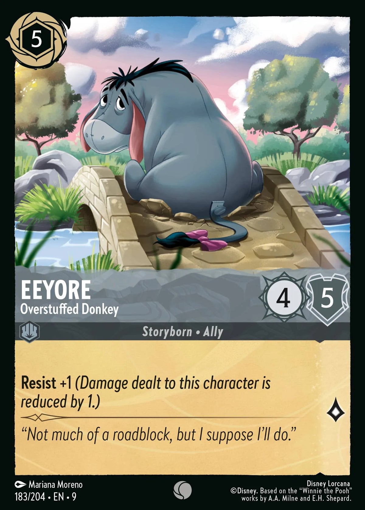 (183/204) Lorcana Fabled Single: Eeyore - Overstuffed Donkey  Common