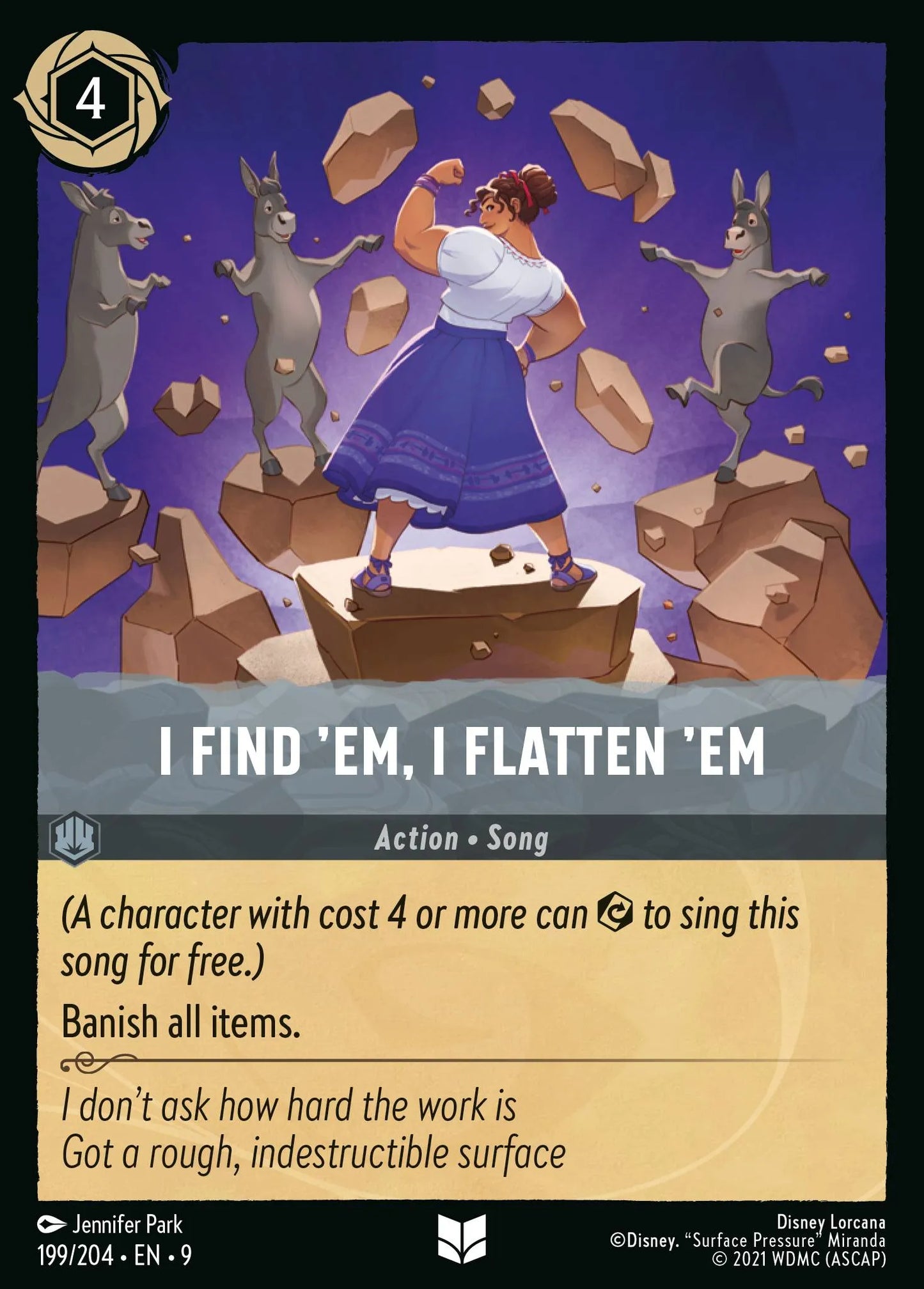 (199/204) Lorcana Fabled Single: I Find 'em, I Flatten 'em Holo Uncommon